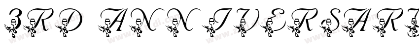 3rd anniversary字体转换